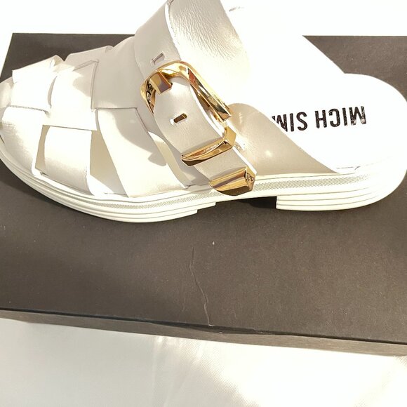 Mich Simon Bone Italian Leather Mules - Picture 3 of 4